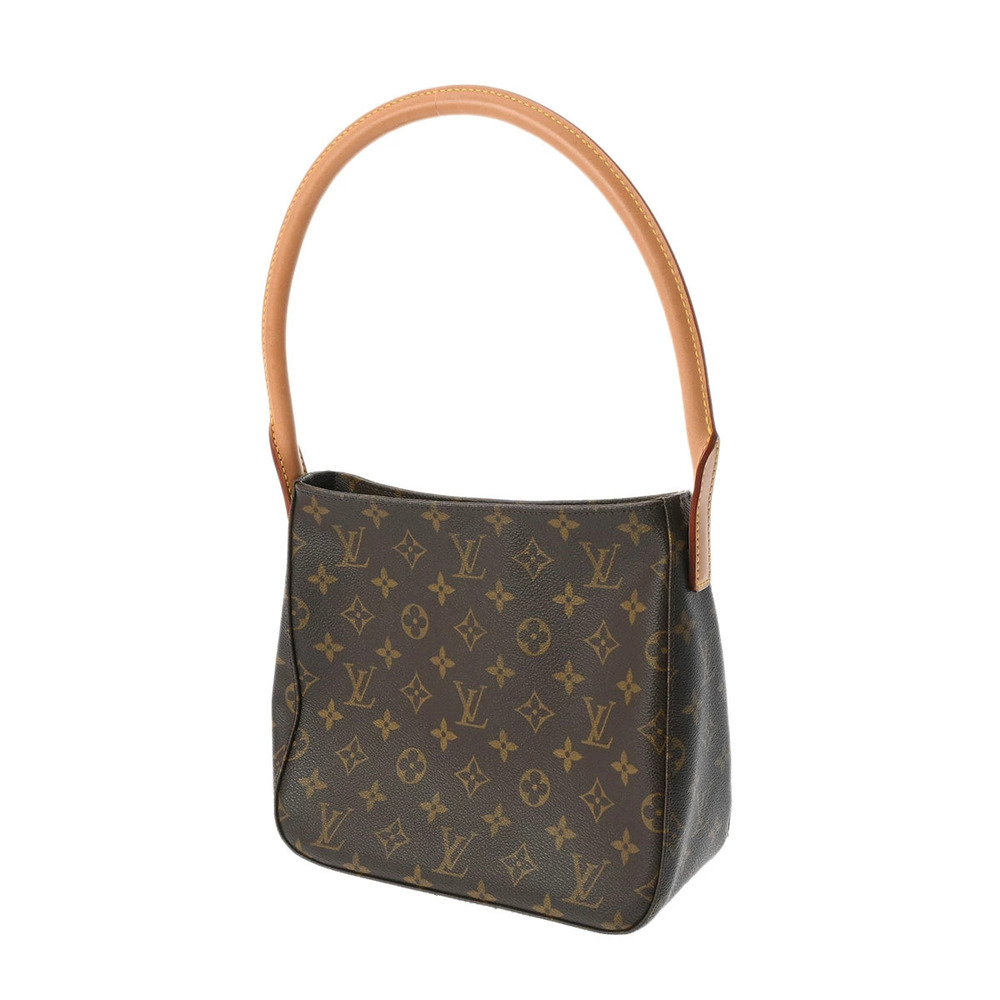 Louis Vuitton Monogram Bag Canvas Brown Looping Hobo Brown